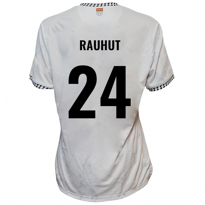 נשים קווין ראוהוט #24 לבן שחור הרחק ג'רזי 2025/26 חולצה קצרה