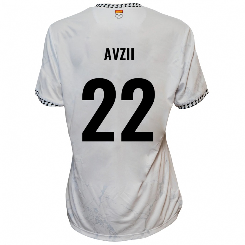 נשים Benjamin Avzii #22 לבן שחור הרחק ג'רזי 2025/26 חולצה קצרה