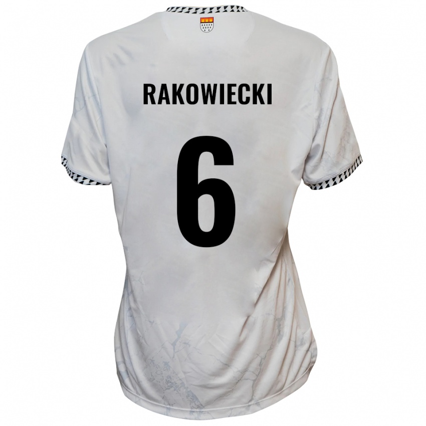 נשים קאני מייקו רקובייצקי #6 לבן שחור הרחק ג'רזי 2025/26 חולצה קצרה