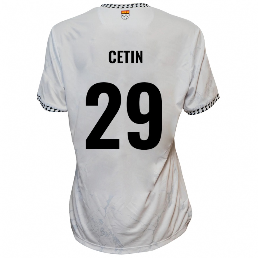 נשים ארקן צטין #29 לבן שחור הרחק ג'רזי 2025/26 חולצה קצרה