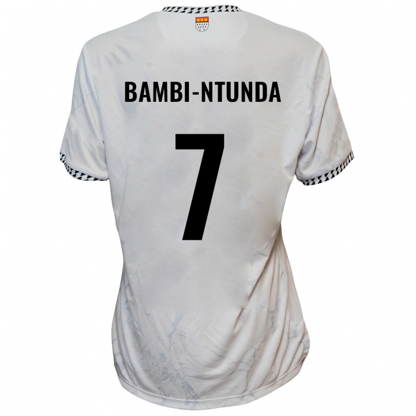 נשים Charles Bambi-Ntunda #7 לבן שחור הרחק ג'רזי 2025/26 חולצה קצרה