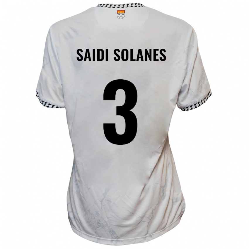 נשים Maruan Saidi Solanes #3 לבן שחור הרחק ג'רזי 2025/26 חולצה קצרה