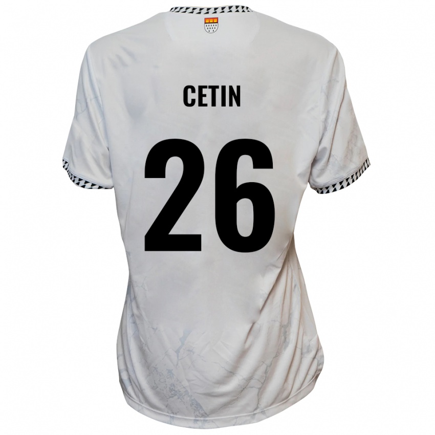 נשים סרקן צטין #26 לבן שחור הרחק ג'רזי 2025/26 חולצה קצרה