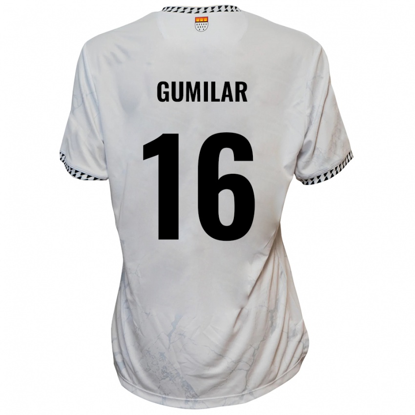 נשים Jonas Gumilar #16 לבן שחור הרחק ג'רזי 2025/26 חולצה קצרה