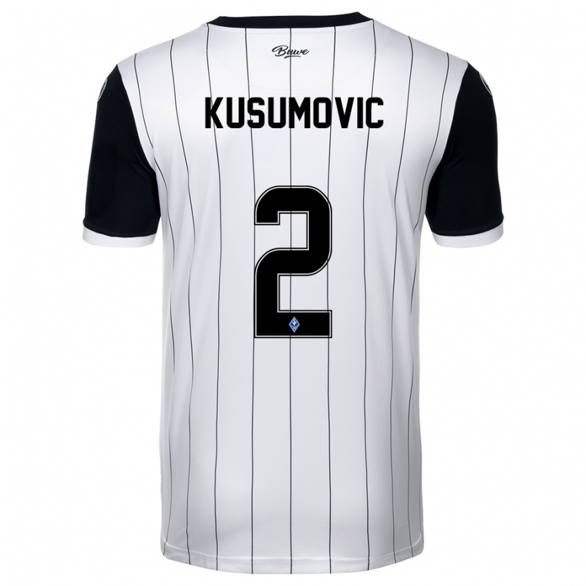 נשים Sami Kusumovic #2 לבן שחור הרחק ג'רזי 2025/26 חולצה קצרה