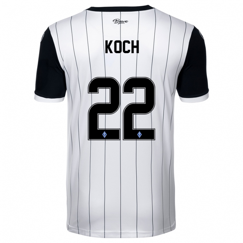 נשים Nico Koch #22 לבן שחור הרחק ג'רזי 2025/26 חולצה קצרה