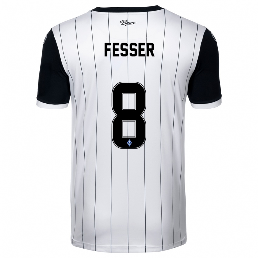 נשים פיליפ סטפן פסר #8 לבן שחור הרחק ג'רזי 2025/26 חולצה קצרה