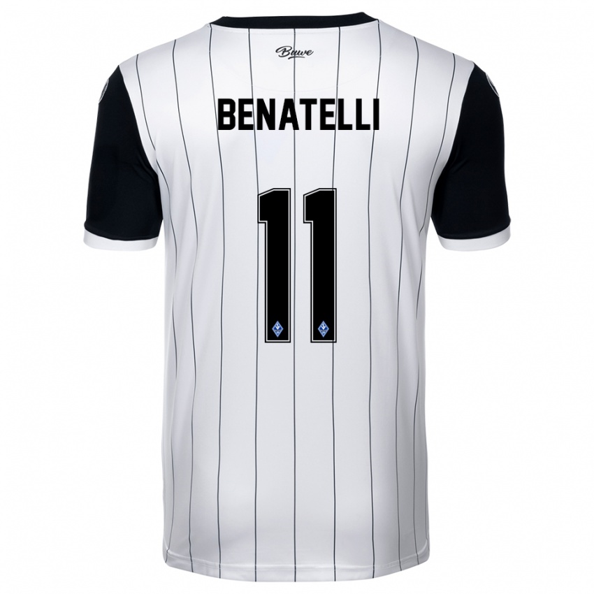 נשים Rico Benatelli #11 לבן שחור הרחק ג'רזי 2025/26 חולצה קצרה