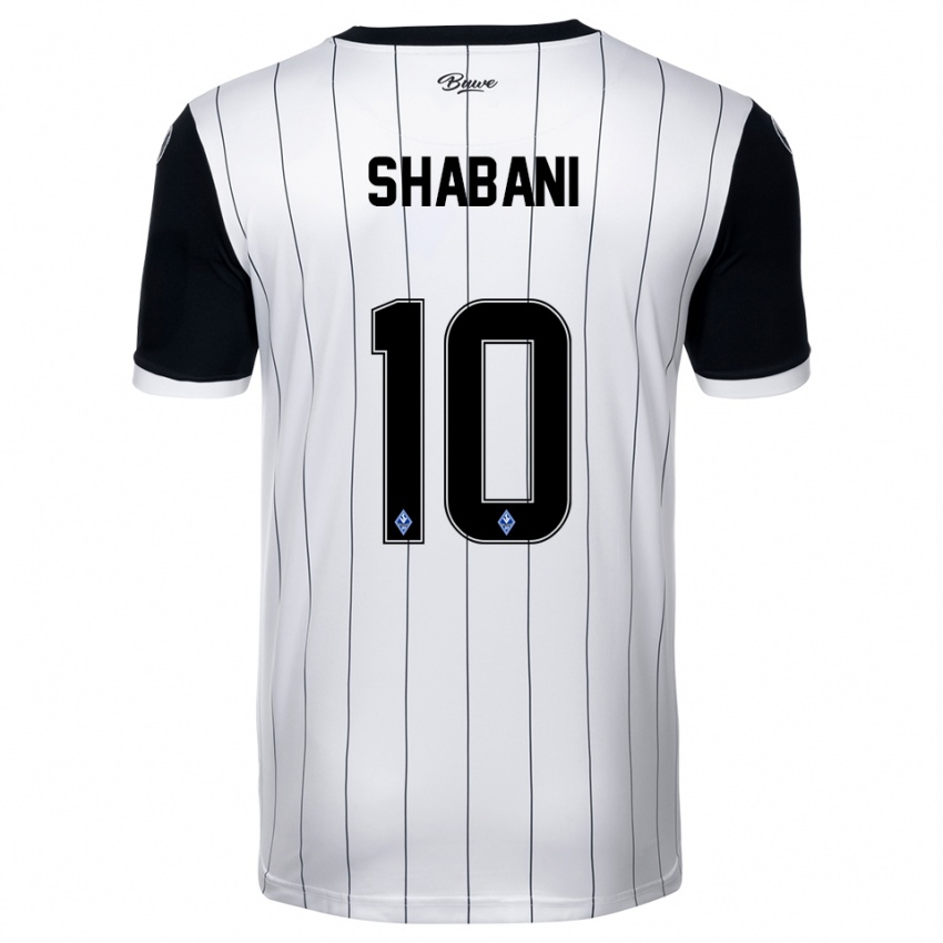 נשים David Shabani #10 לבן שחור הרחק ג'רזי 2025/26 חולצה קצרה