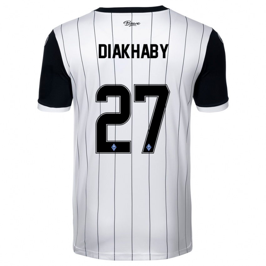 נשים אדמה דיאקבי #27 לבן שחור הרחק ג'רזי 2025/26 חולצה קצרה