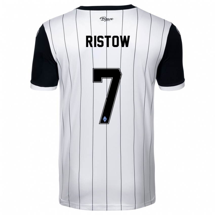 נשים Daniel Ristow #7 לבן שחור הרחק ג'רזי 2025/26 חולצה קצרה