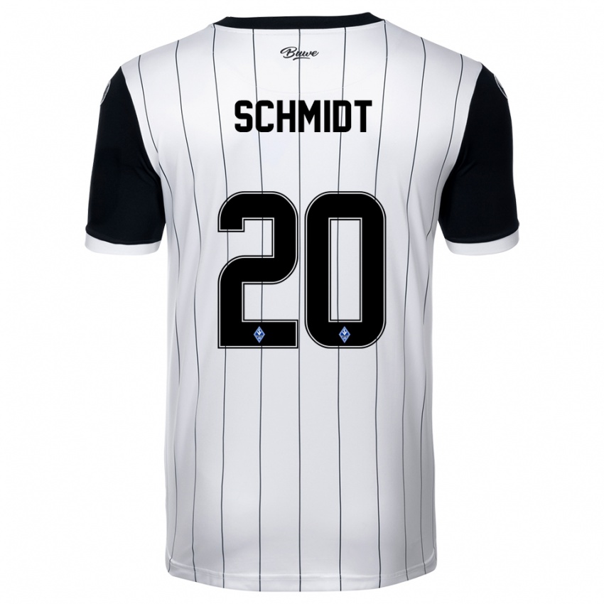 נשים לאון ג׳ינו שמידט #20 לבן שחור הרחק ג'רזי 2025/26 חולצה קצרה