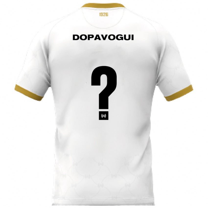 נשים Zeze Dopavogui #0 לבן זהב הרחק ג'רזי 2025/26 חולצה קצרה