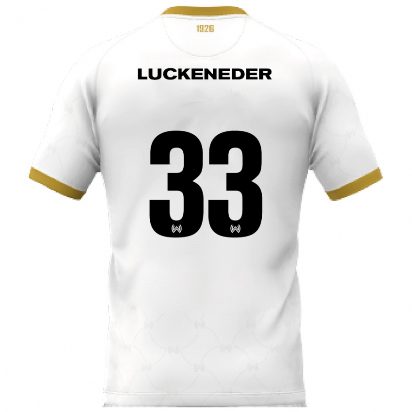 נשים פליקס לוקנדר #33 לבן זהב הרחק ג'רזי 2025/26 חולצה קצרה