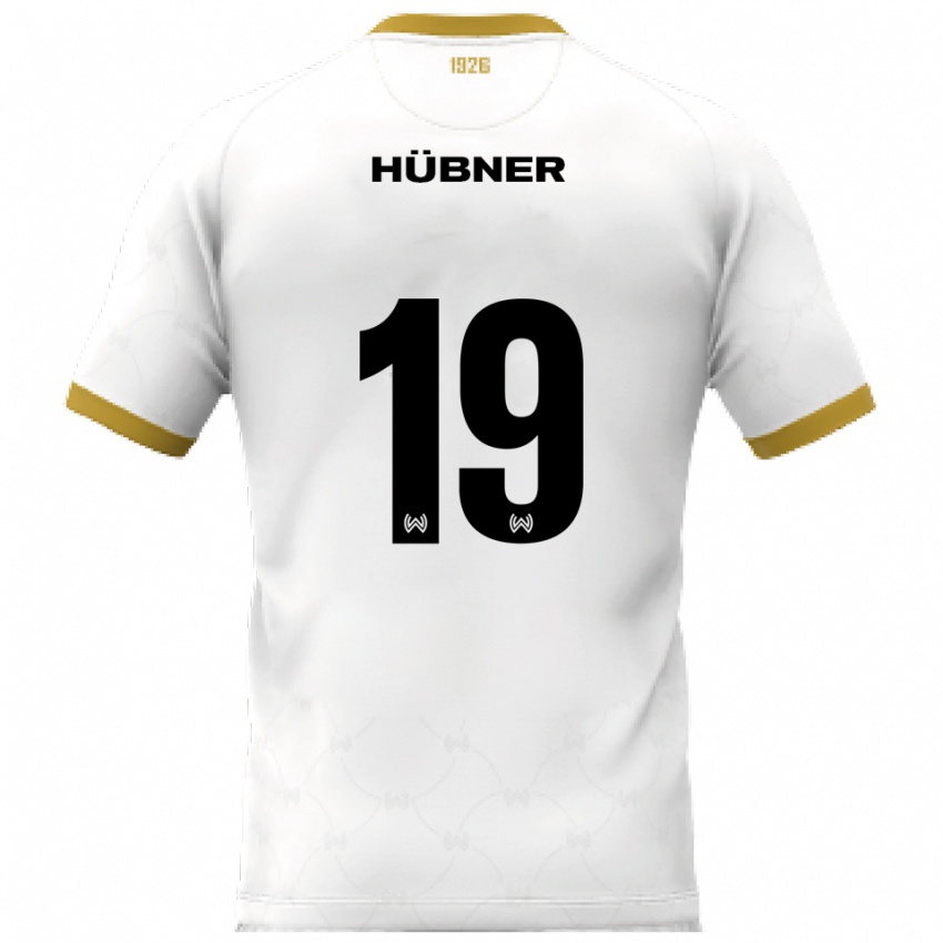 נשים Florian Hübner #19 לבן זהב הרחק ג'רזי 2025/26 חולצה קצרה