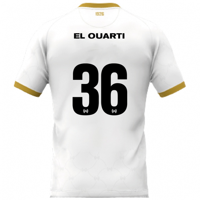 נשים Nassim El Ouarti #36 לבן זהב הרחק ג'רזי 2025/26 חולצה קצרה