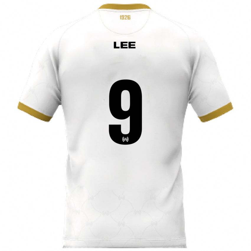 נשים סונג-היון לי #9 לבן זהב הרחק ג'רזי 2025/26 חולצה קצרה