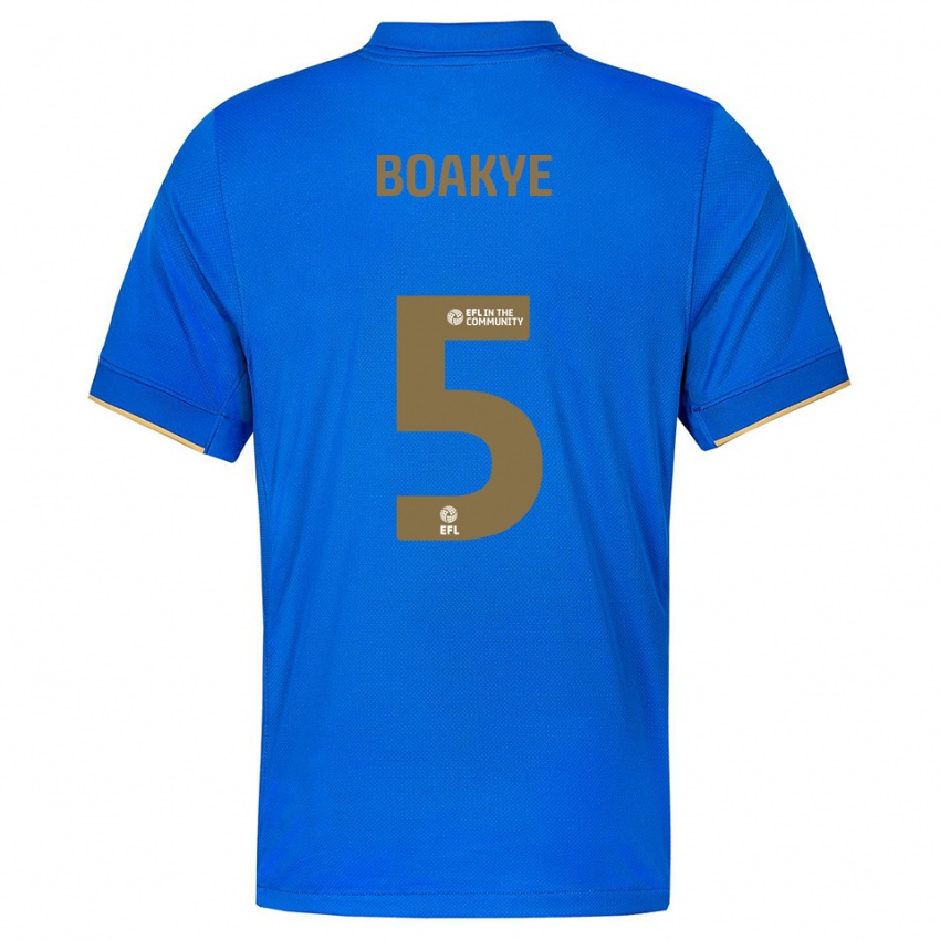 ילדים Godfred Boakye #5 כחול זהב ג'רזי ביתית 2025/26 חולצה קצרה