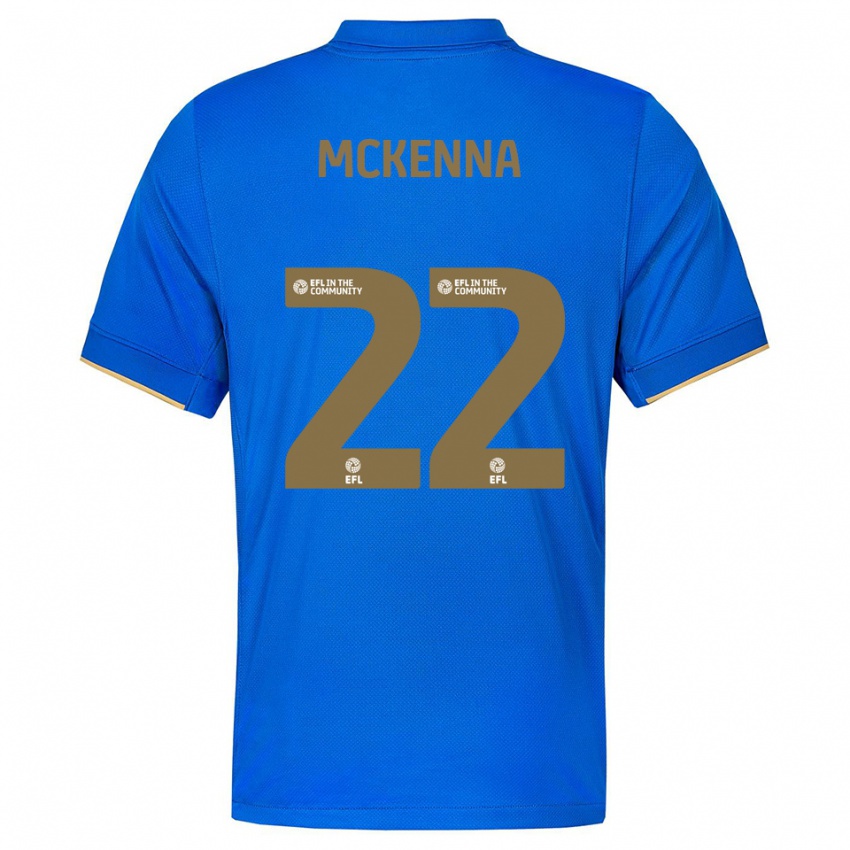 ילדים רבקה מקקנה #22 כחול זהב ג'רזי ביתית 2025/26 חולצה קצרה