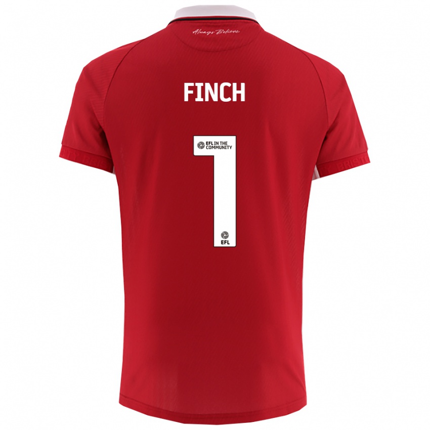 ילדים איזק פינץ׳ #1 אדום לבן ג'רזי ביתית 2025/26 חולצה קצרה