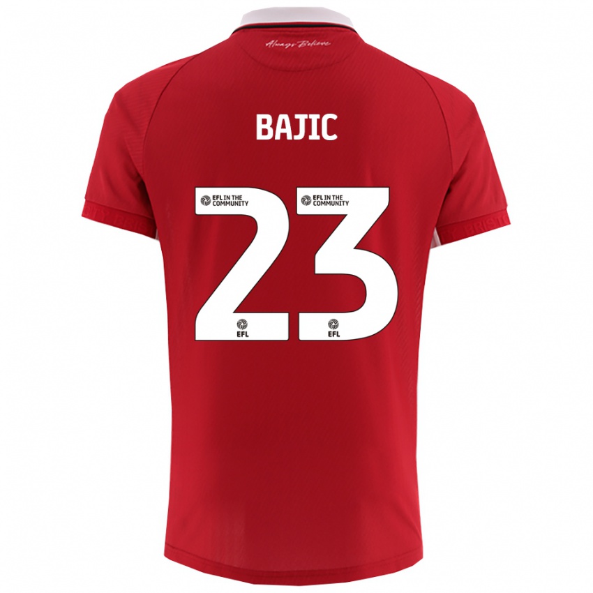 ילדים סטפן בז'יק #23 אדום לבן ג'רזי ביתית 2025/26 חולצה קצרה