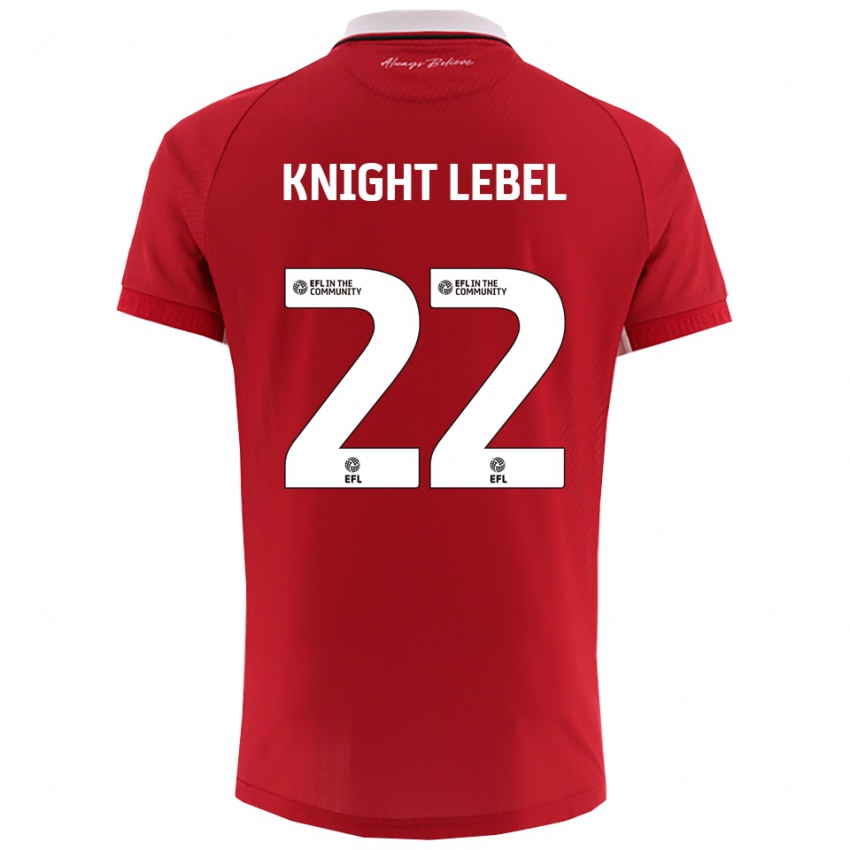 ילדים ג'יימי נייט-לבל #22 אדום לבן ג'רזי ביתית 2025/26 חולצה קצרה