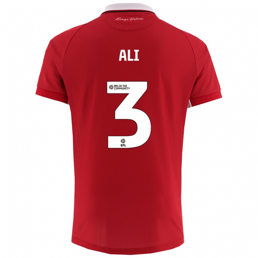 ילדים זאק עלי #3 אדום לבן ג'רזי ביתית 2025/26 חולצה קצרה