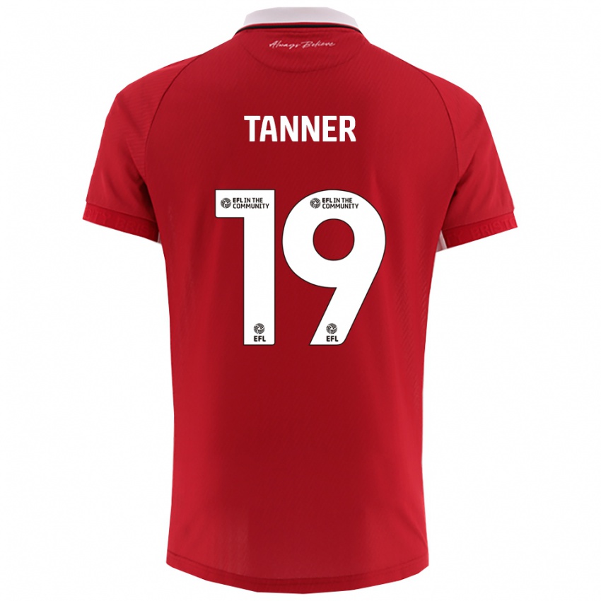 ילדים ג'ורג' טאנר #19 אדום לבן ג'רזי ביתית 2025/26 חולצה קצרה