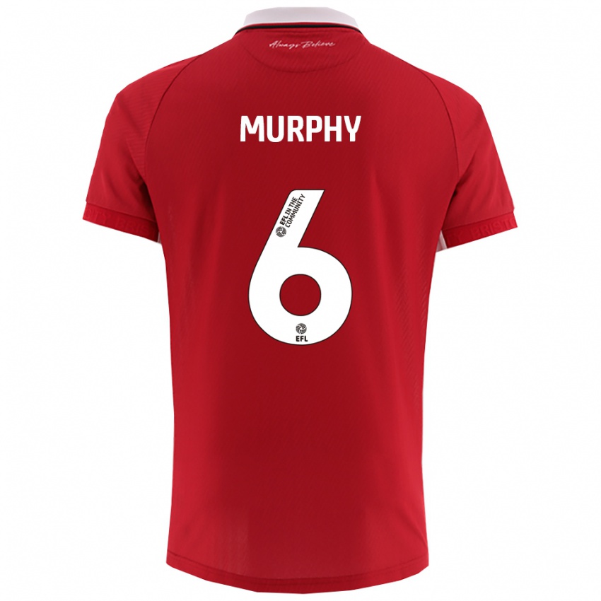 ילדים אדם מרפי #6 אדום לבן ג'רזי ביתית 2025/26 חולצה קצרה