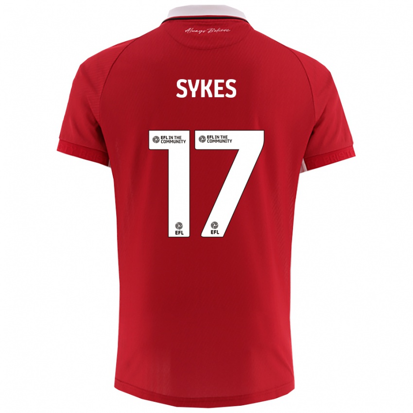 ילדים מארק סייקס #17 אדום לבן ג'רזי ביתית 2025/26 חולצה קצרה