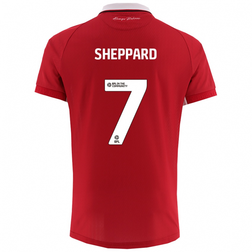 ילדים רואבין שפרד #7 אדום לבן ג'רזי ביתית 2025/26 חולצה קצרה