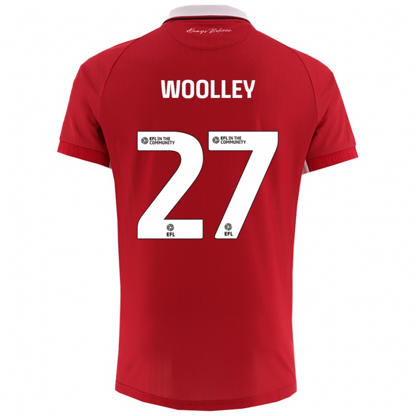 ילדים ג'סי וולי #27 אדום לבן ג'רזי ביתית 2025/26 חולצה קצרה