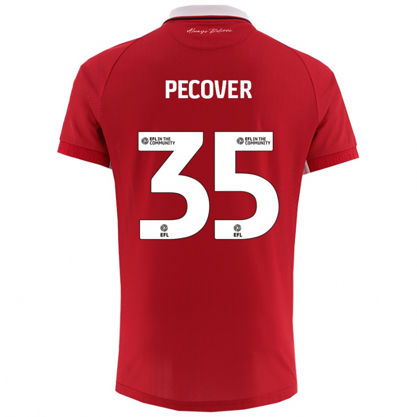 ילדים ליאו פקובר #35 אדום לבן ג'רזי ביתית 2025/26 חולצה קצרה