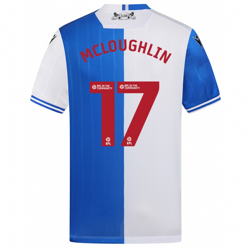 ילדים Sean Mcloughlin #17 כחול לבן ג'רזי ביתית 2025/26 חולצה קצרה