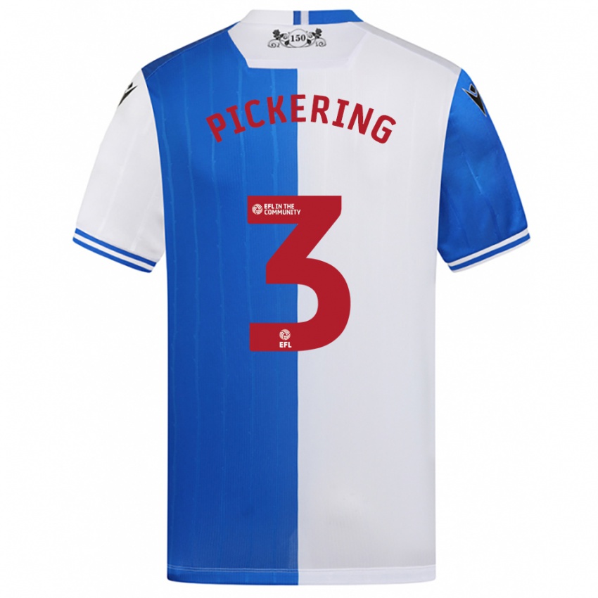 ילדים הארי פיקרינג #3 כחול לבן ג'רזי ביתית 2025/26 חולצה קצרה