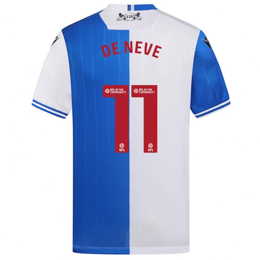 ילדים דיון דה ניב #11 כחול לבן ג'רזי ביתית 2025/26 חולצה קצרה