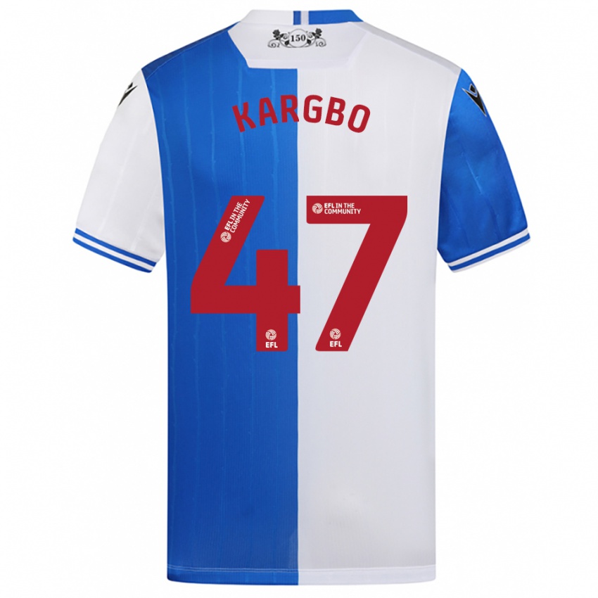 ילדים אוגוסטוס קארגבו #47 כחול לבן ג'רזי ביתית 2025/26 חולצה קצרה