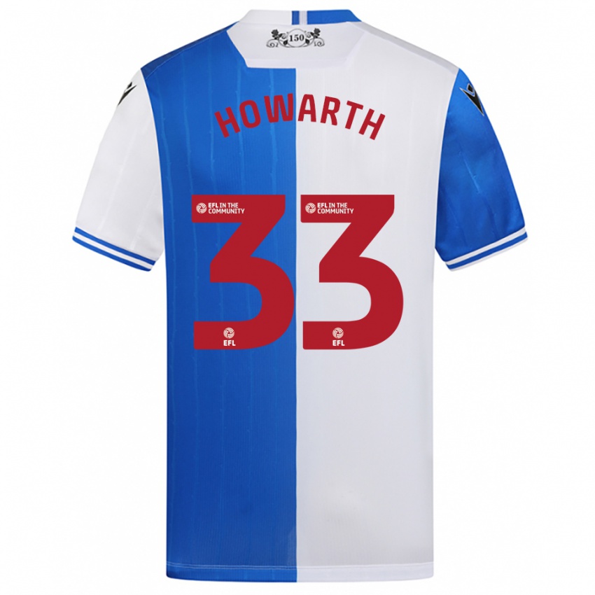 ילדים Taylor Howarth #33 כחול לבן ג'רזי ביתית 2025/26 חולצה קצרה