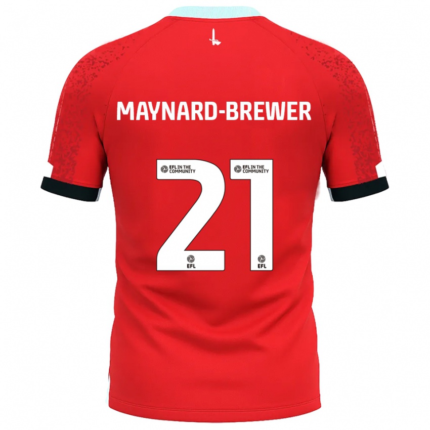 ילדים אשלי מיינרד-ברואר #21 אדום לבן ג'רזי ביתית 2025/26 חולצה קצרה