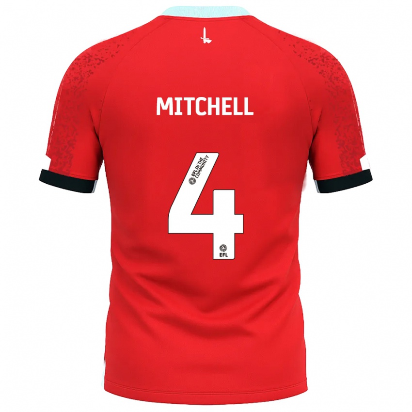 ילדים אלכס מיטשל #4 אדום לבן ג'רזי ביתית 2025/26 חולצה קצרה