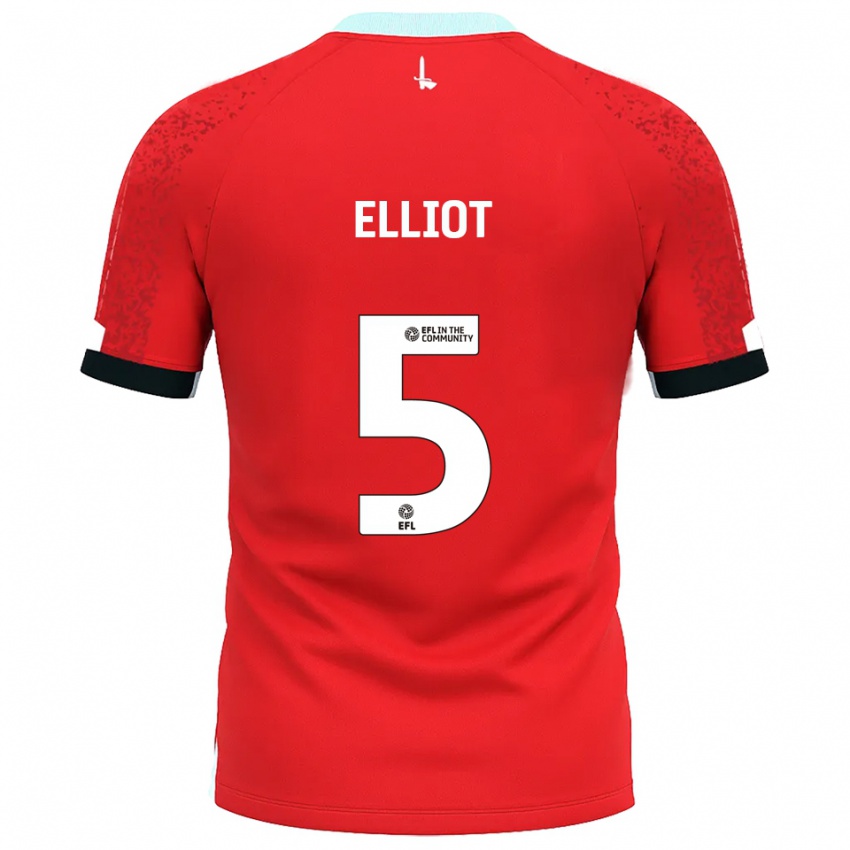 ילדים Tate Elliot #5 אדום לבן ג'רזי ביתית 2025/26 חולצה קצרה