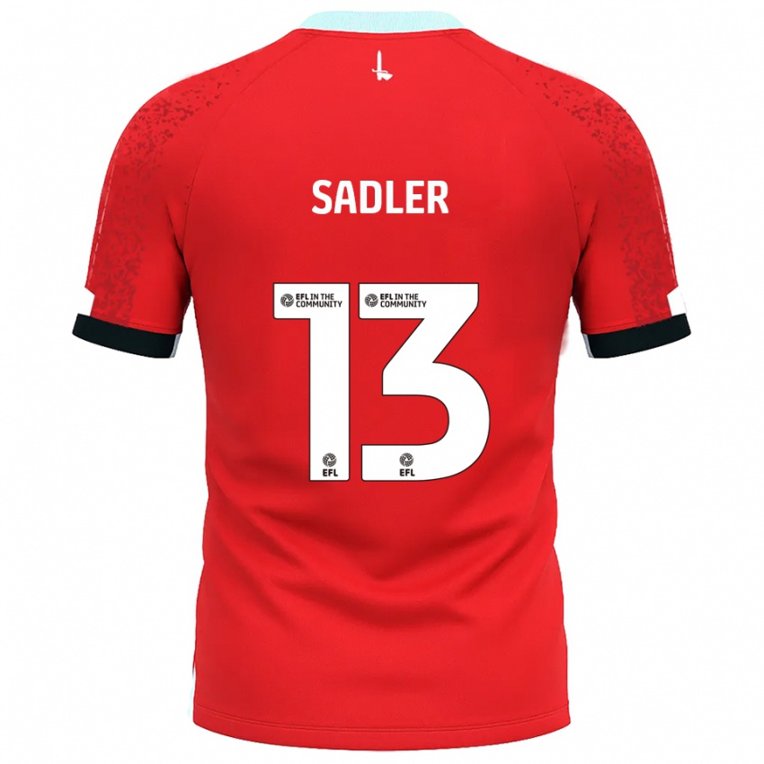 ילדים Jude Sadler #13 אדום לבן ג'רזי ביתית 2025/26 חולצה קצרה