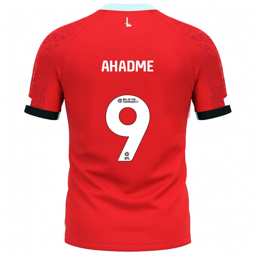 ילדים Gassan Ahadme #9 אדום לבן ג'רזי ביתית 2025/26 חולצה קצרה