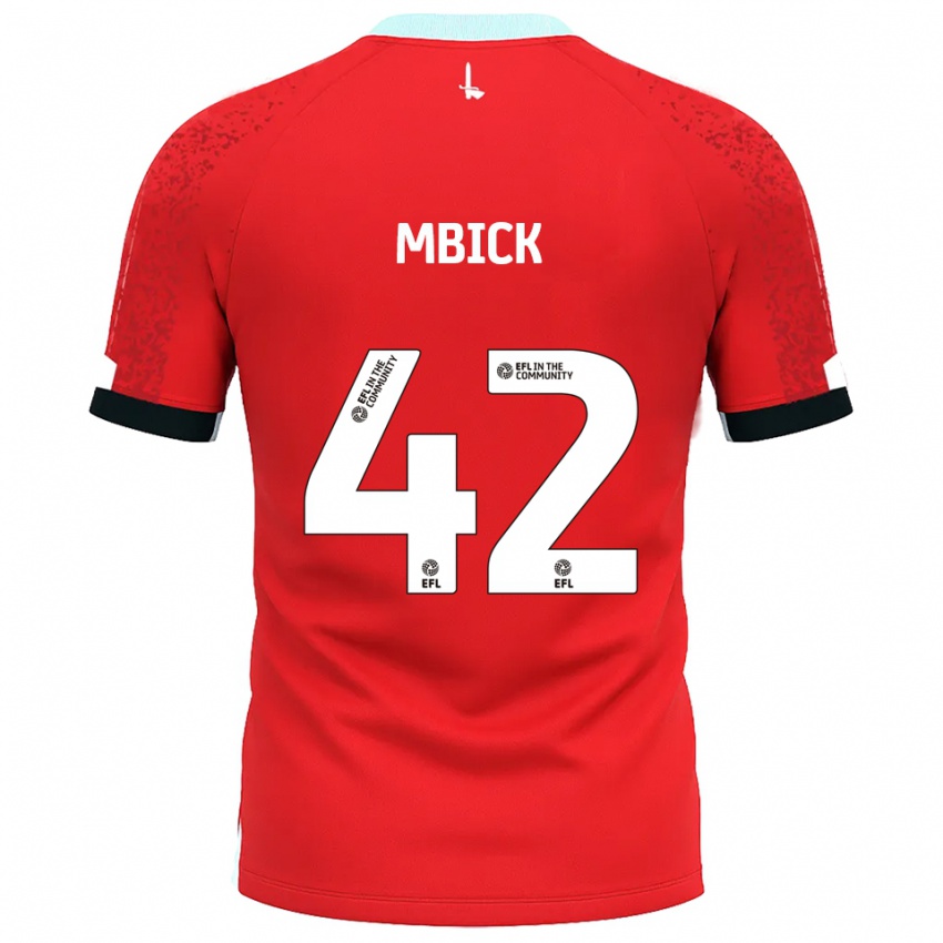 ילדים Micah Mbick #42 אדום לבן ג'רזי ביתית 2025/26 חולצה קצרה