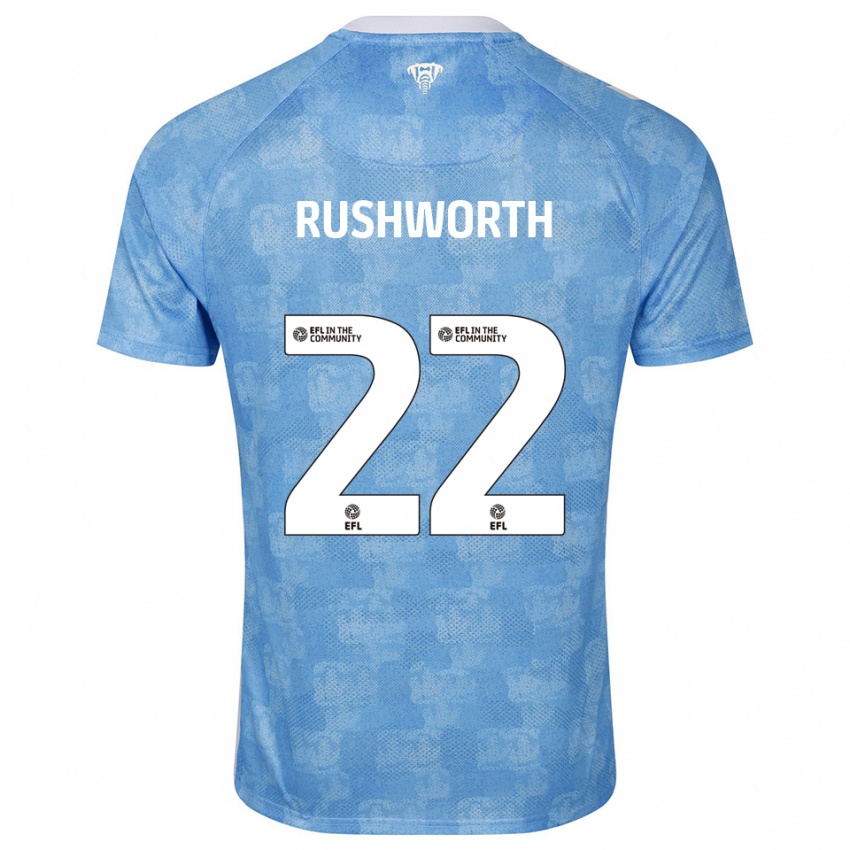 ילדים קארל רשוורת' #22 תכלת לבן ג'רזי ביתית 2025/26 חולצה קצרה