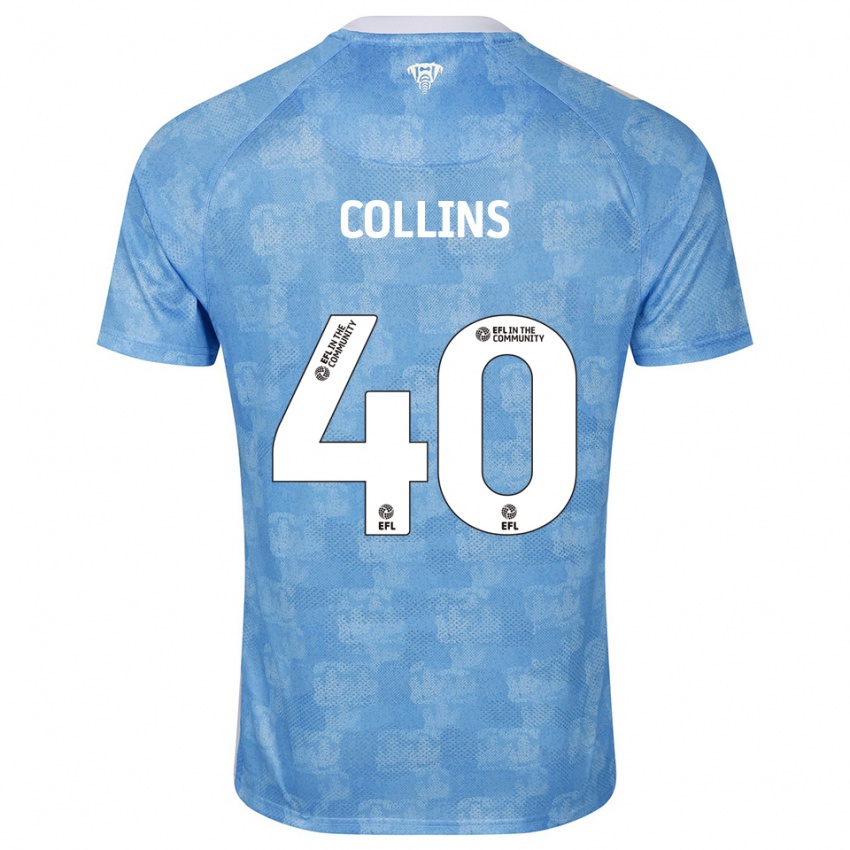 ילדים ברדלי קולינס #40 תכלת לבן ג'רזי ביתית 2025/26 חולצה קצרה