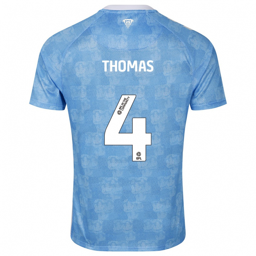 ילדים בובי תומאס #4 תכלת לבן ג'רזי ביתית 2025/26 חולצה קצרה