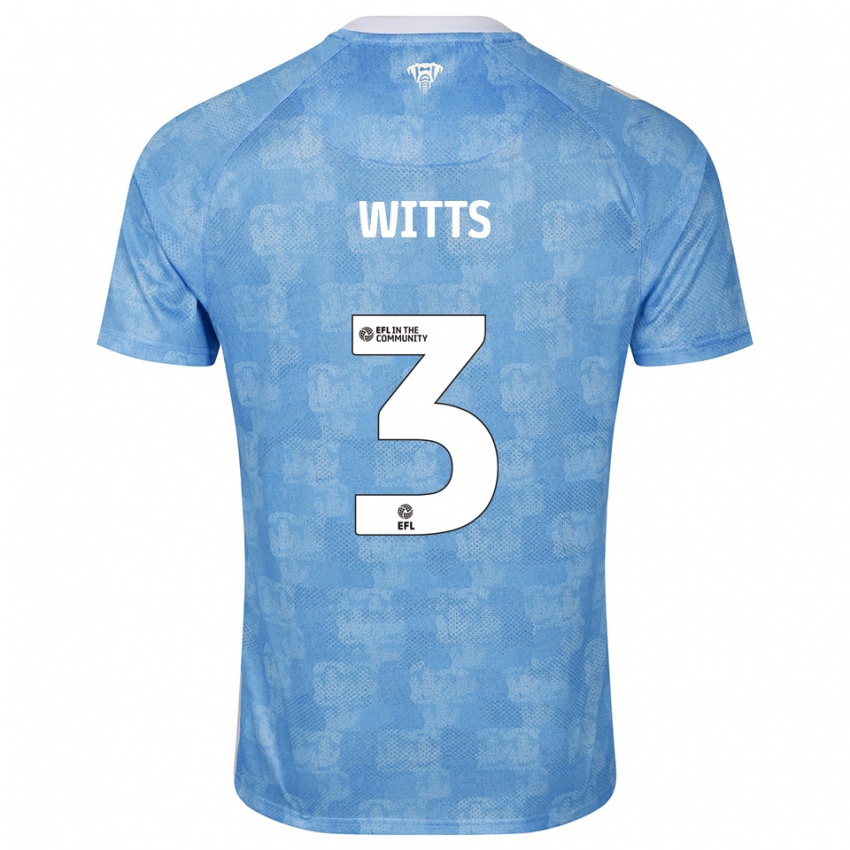 ילדים Callum Witts #3 תכלת לבן ג'רזי ביתית 2025/26 חולצה קצרה