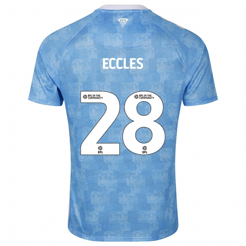 ילדים ג'וש אקלס #28 תכלת לבן ג'רזי ביתית 2025/26 חולצה קצרה