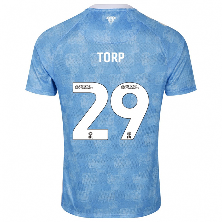 ילדים ויקטור תורפ #29 תכלת לבן ג'רזי ביתית 2025/26 חולצה קצרה